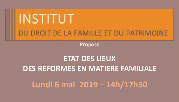 Etat des lieux des réformes en matière familiale - IDFP